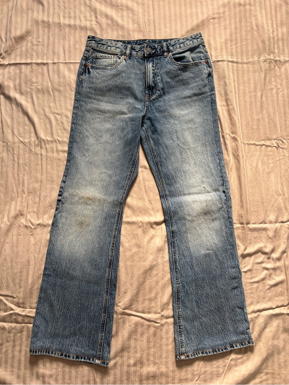Stradivarius Womens High Waisted Straight Leg Blue Jeans Size US 6 EU 38 VGUC